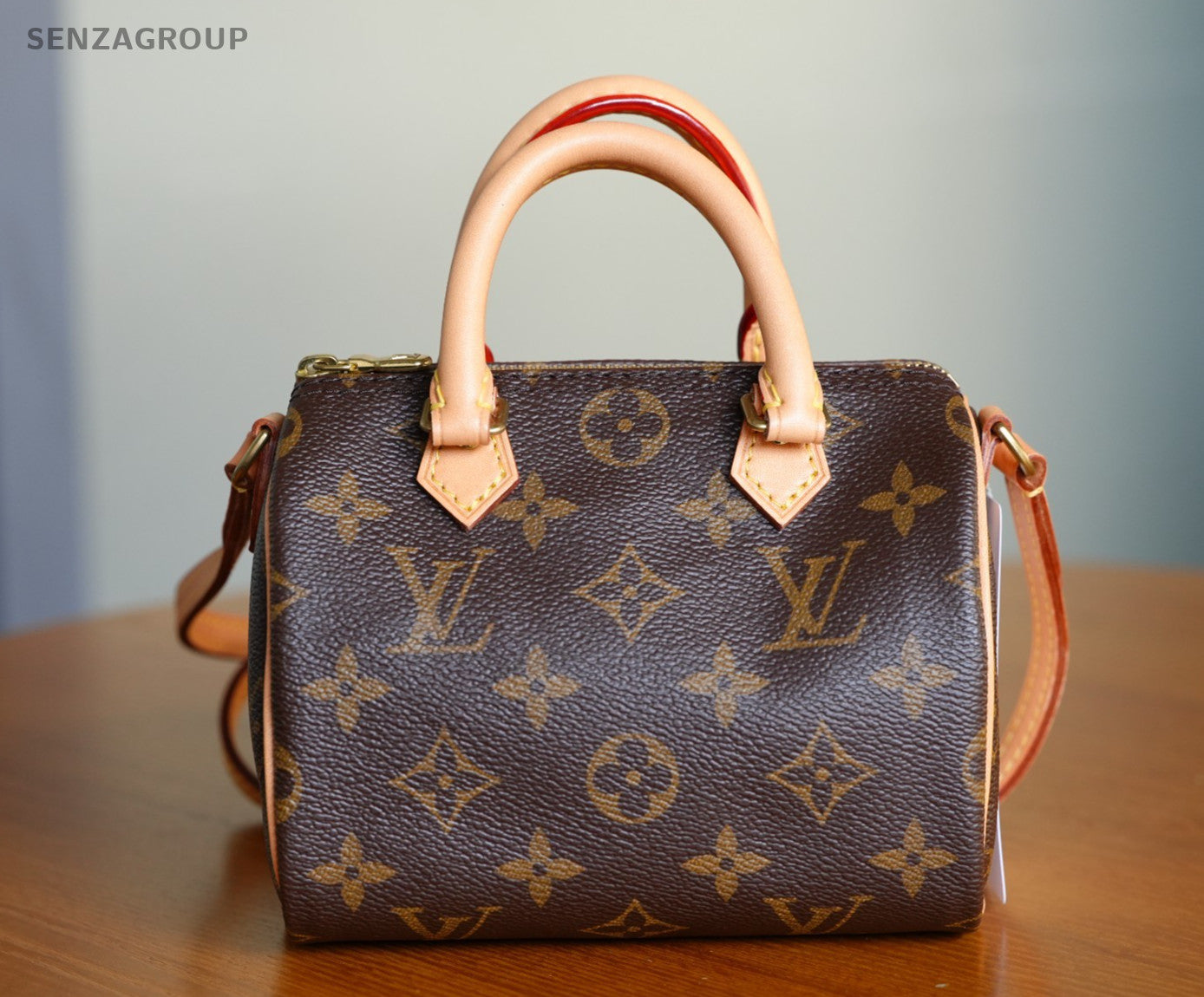 Louis Vuitton Monogram Nano Speedy Crossbody Shoulder bag Women Brown Classic
