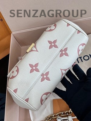 Louis Vuitton Monogram Cloud Chain Shoulder Crossbody Bag White Gold