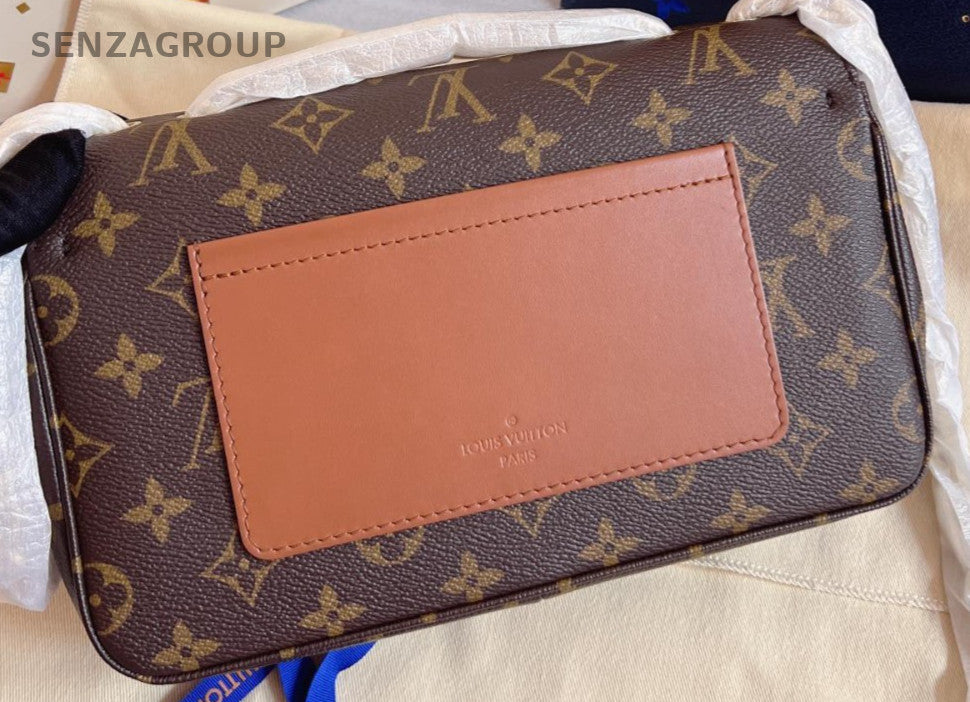 Louis Vuitton Marceau Monogram Shoulder Bag Brown Gold Women Classic Designer