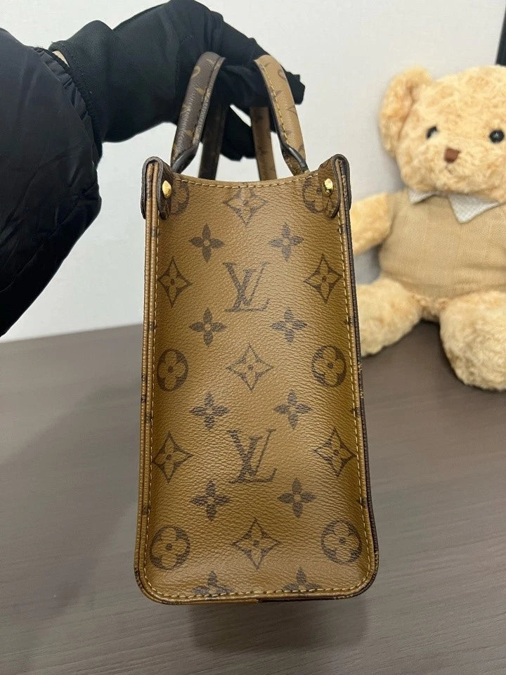 Louis Vuitton Canvas On The Go Small Tote Bag For Women