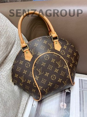 Louis Vuitton Monogram Clam Bag Small Brown Gold Hardware Women's Fashion