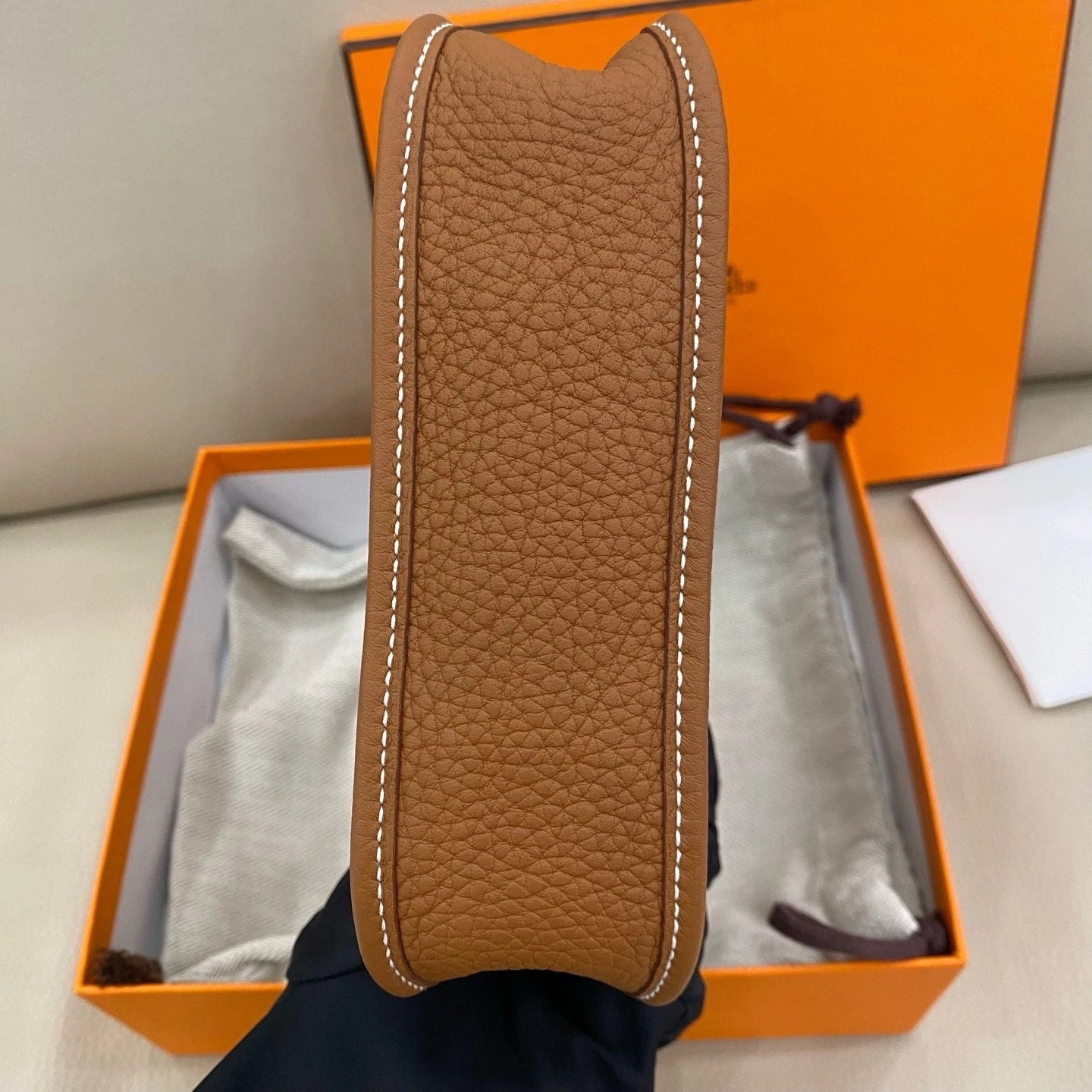 Hermes Evelyne16 Mini Brown Canvas Crossbody Bag For Women