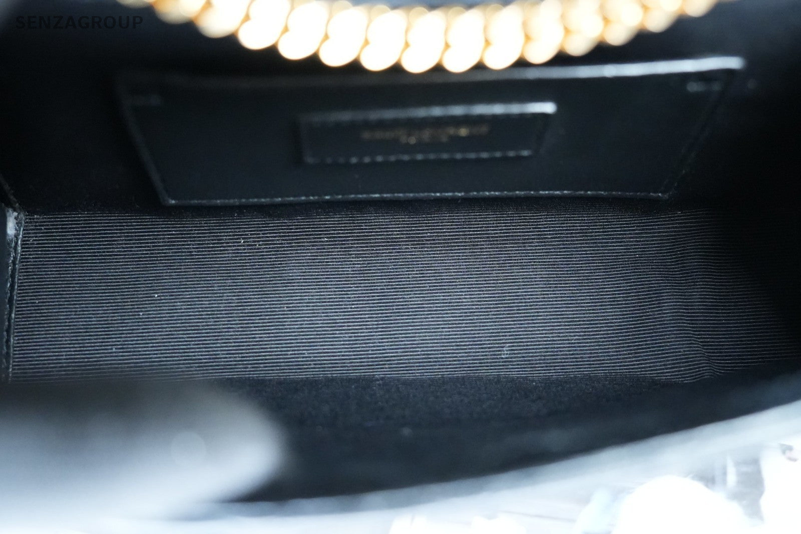 YSL Saint Laurent Envelope MM Caviar Leather V-pattern Shoulder Bag Women Black