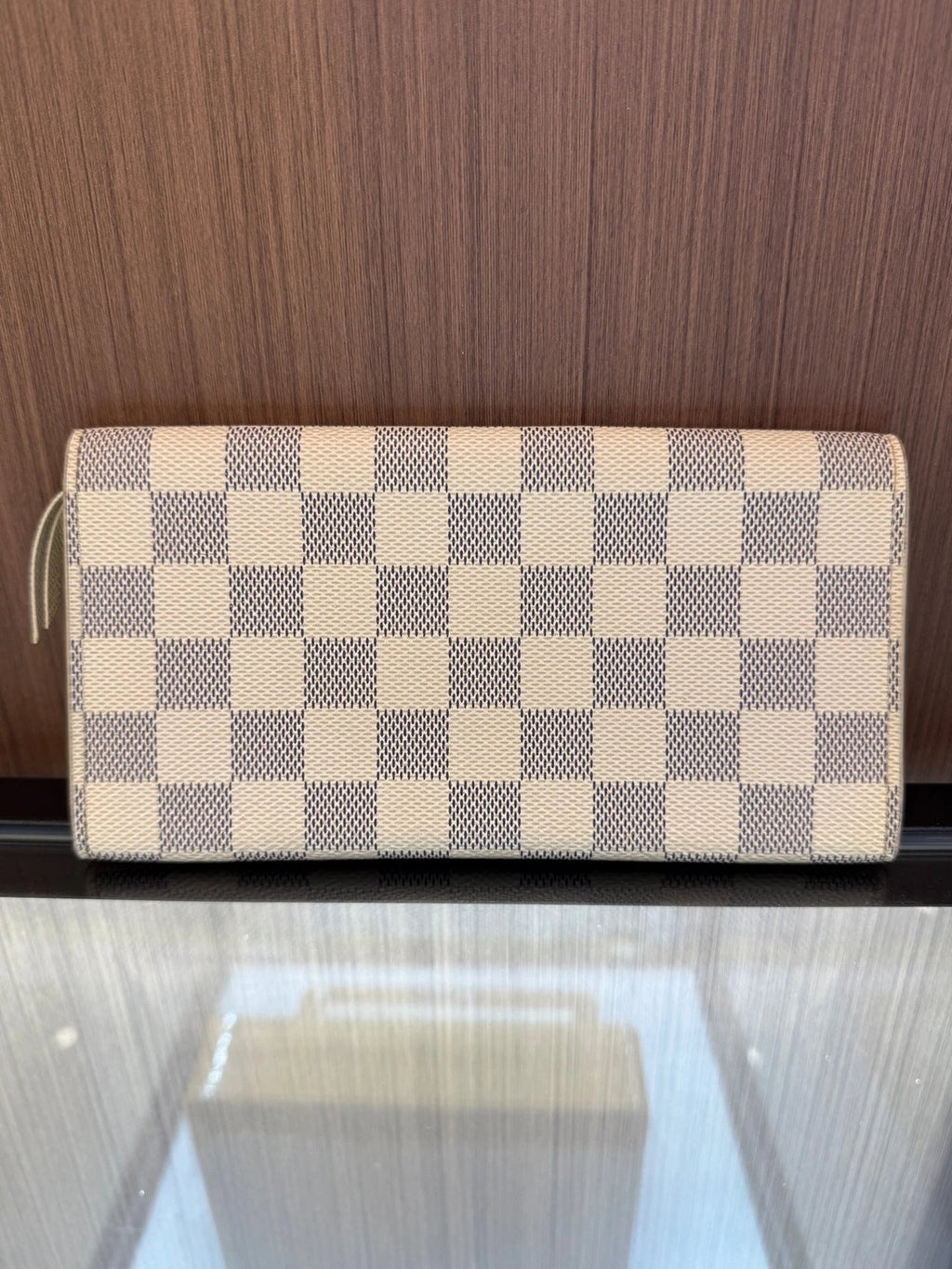 Louis Vuitton White Damier Canvas Long Flap Wallet For Women