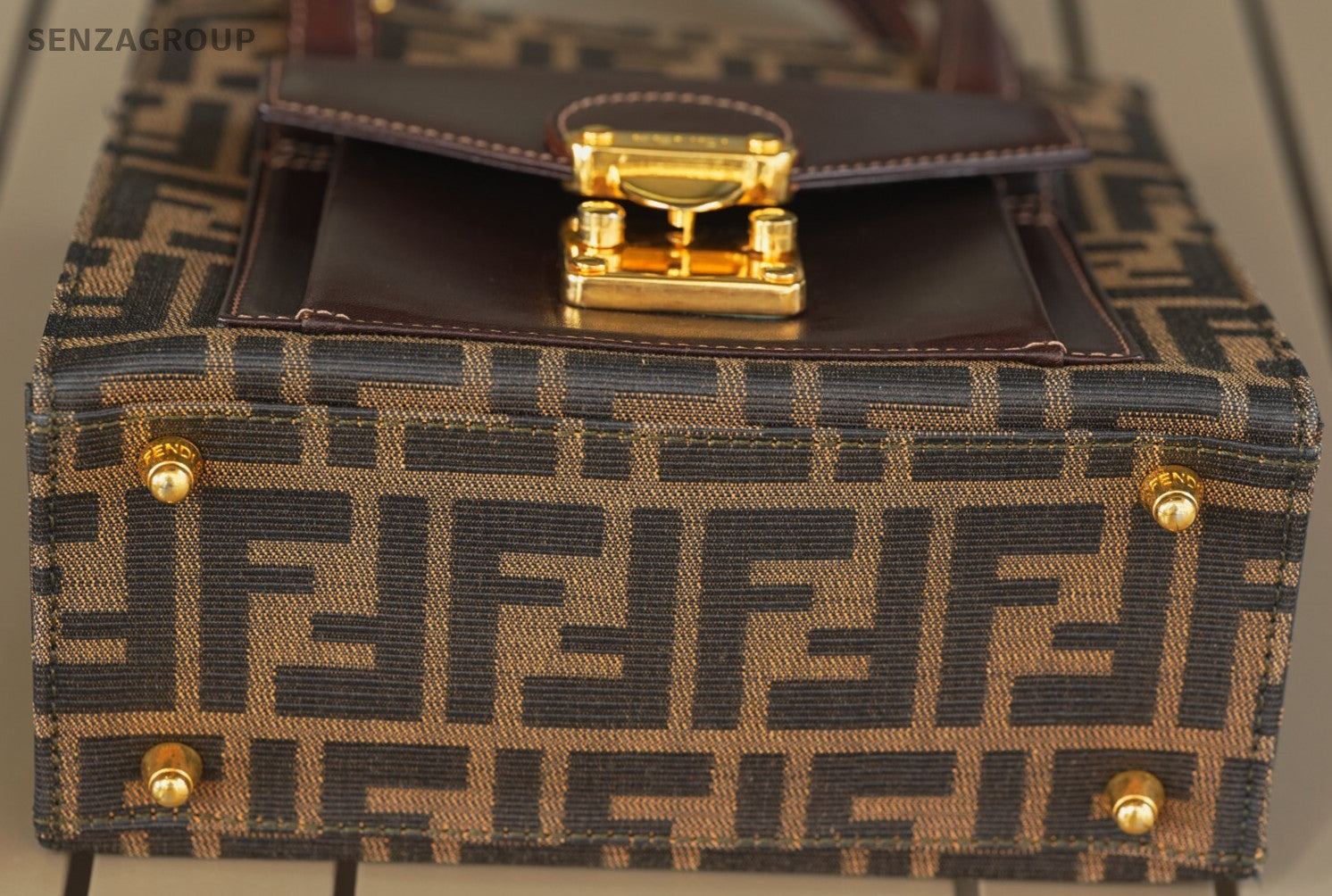 FENDI  Zucca 2way Tote Handbag Brown