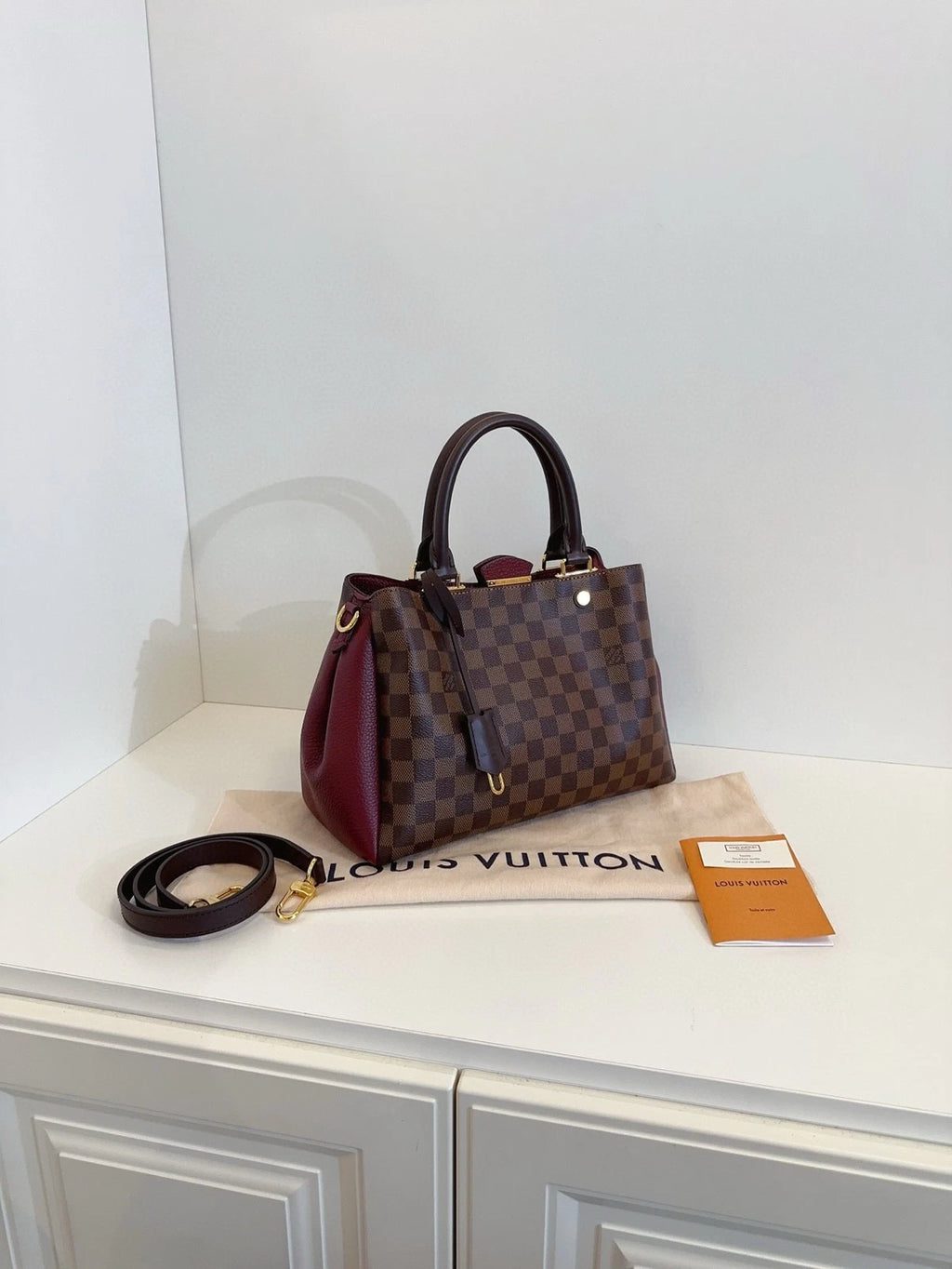 Louis Vuitton Brittany BB Monogram Canvas Leather Trim Shoulder Bag G