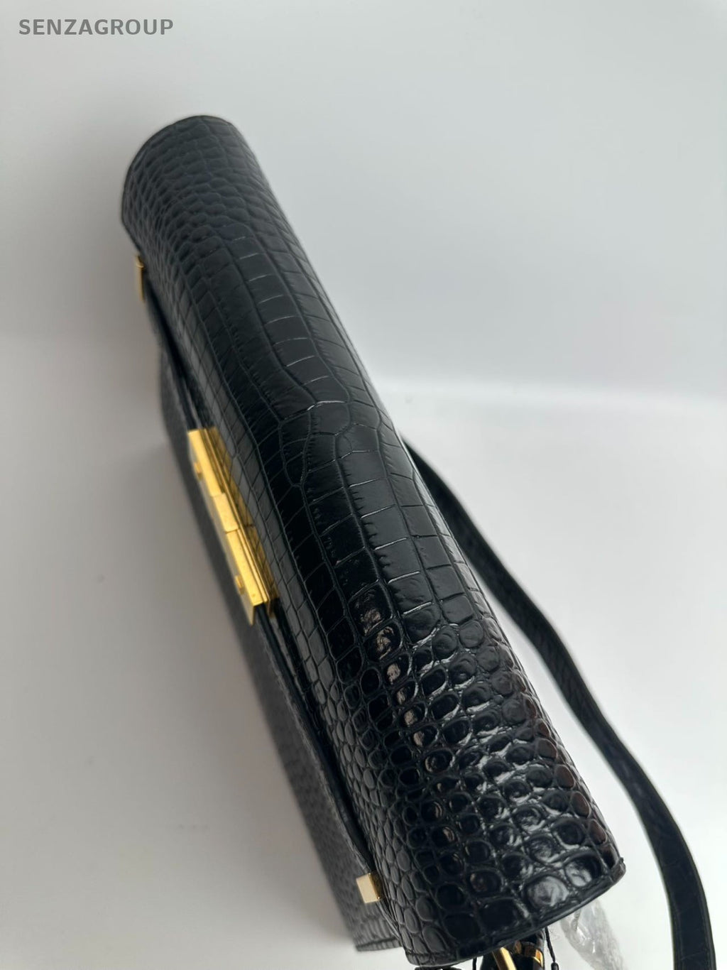 SJ0001 YSL MANHATTAN Small Crocodile Embossed Calfskin Handbag