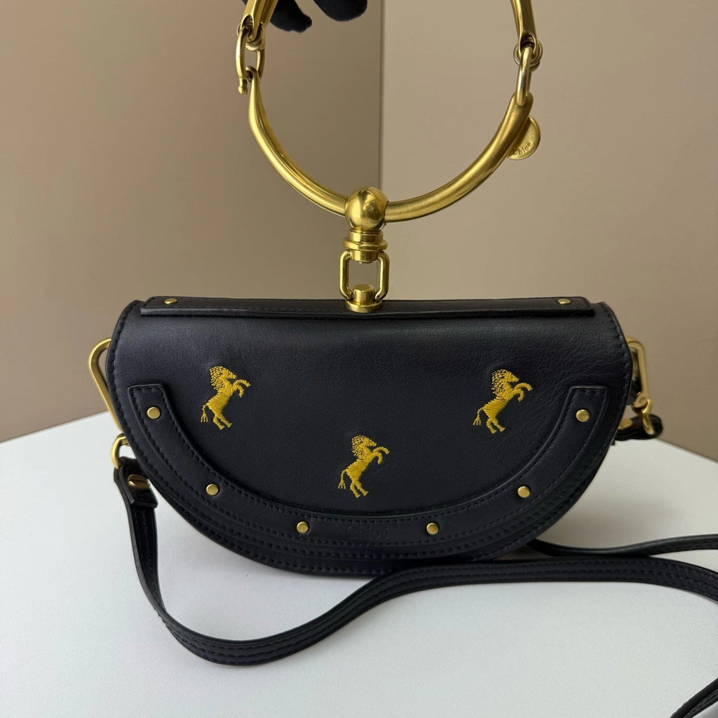 Chloe Nile Black Women Crossbody Top Handle Handbag