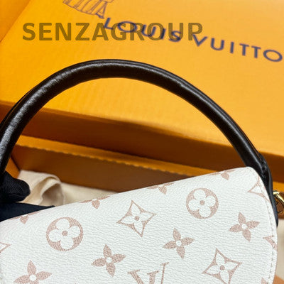 Louis Vuitton Monogram Nano Looping Shoulder Bag Women White Black