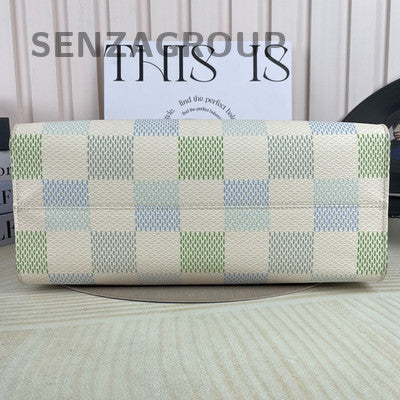 Louis Vuitton Colorful Damier Onthego MM Tote Bag Women Fashion
