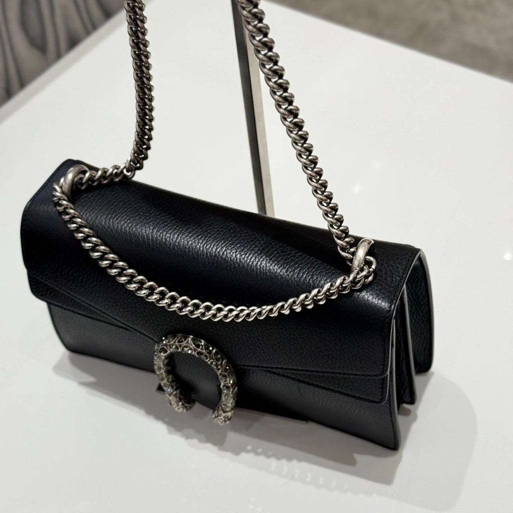 GUCCI Medium Black Dionysus Shoulder Bag For Women