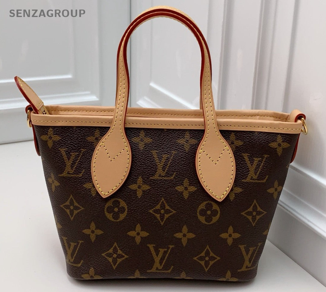 Louis Vuitton Neverfull BB Monogram Top Handle Shoulder Bag Brown Women Classic