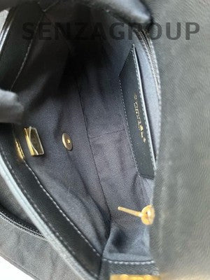 Chanel Black Gold Quilted Triple Chain CF Shoulder Crossbody Bag