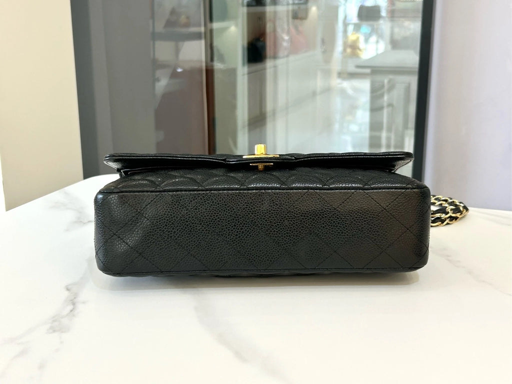 CHANEL Black Leather Medium CF Shoulder Bag For Women