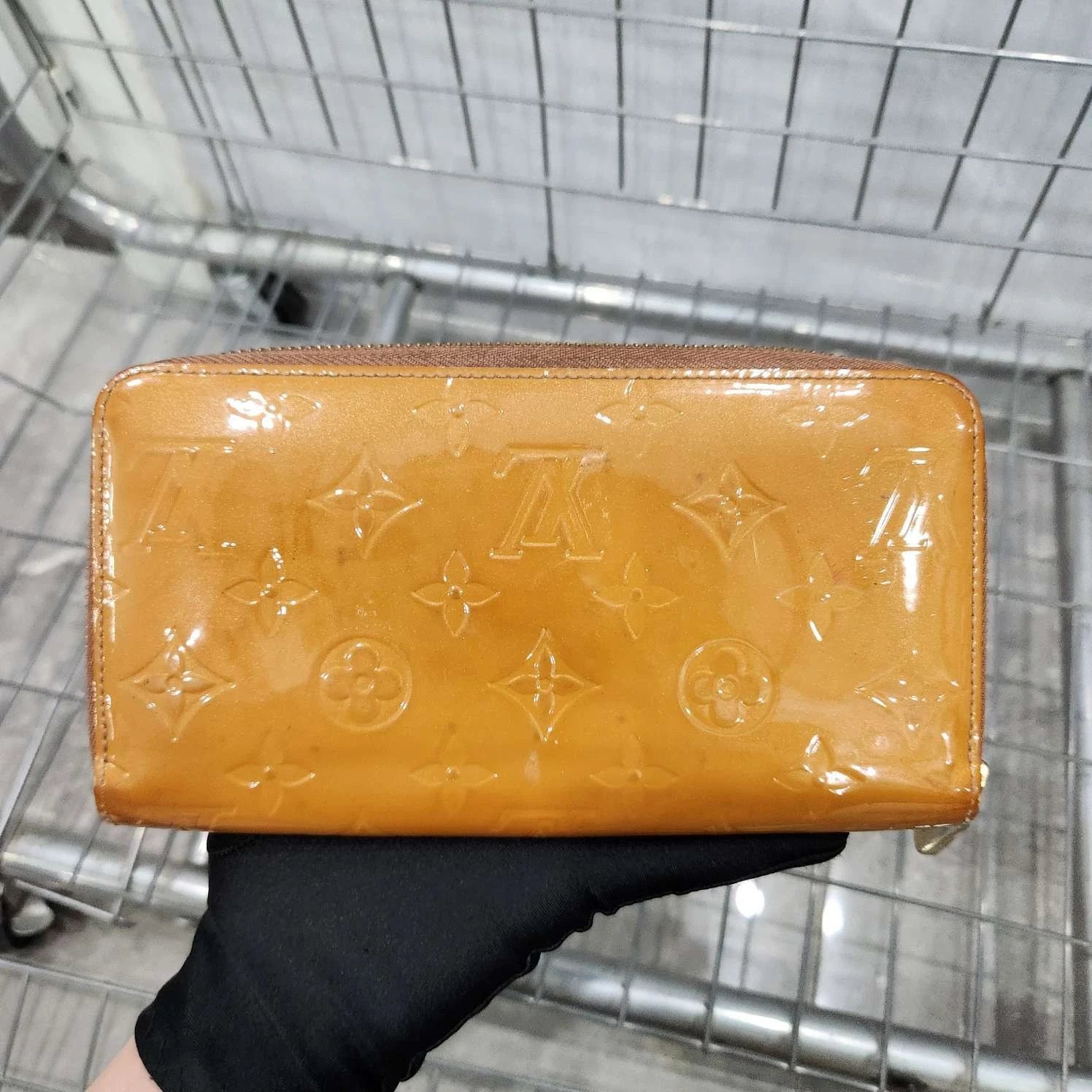 Louis Vuitton Patent Monogram Long Wallet Clutch For Women