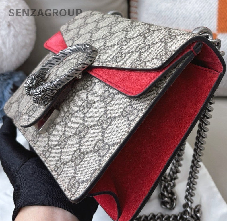 Gucci GG Marmont Dionysus PM Shoulder Crossbody Bag Gray Women