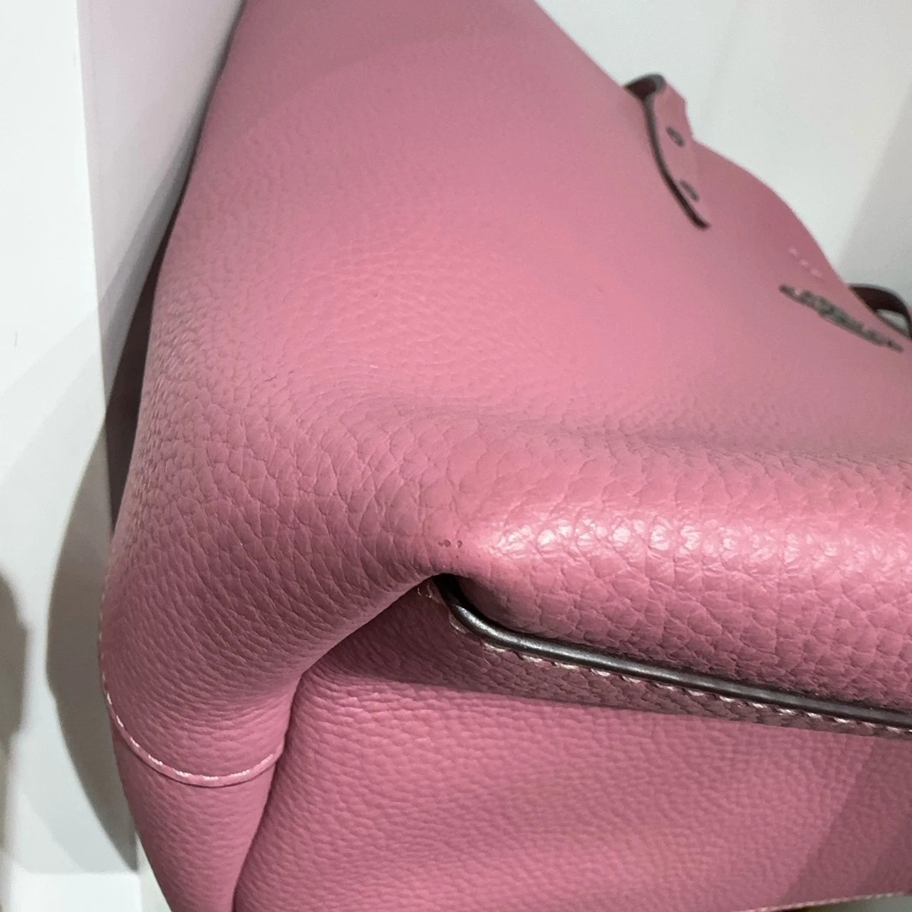 Coach Pink Leather Large Tote Shoulder Handbag for Women