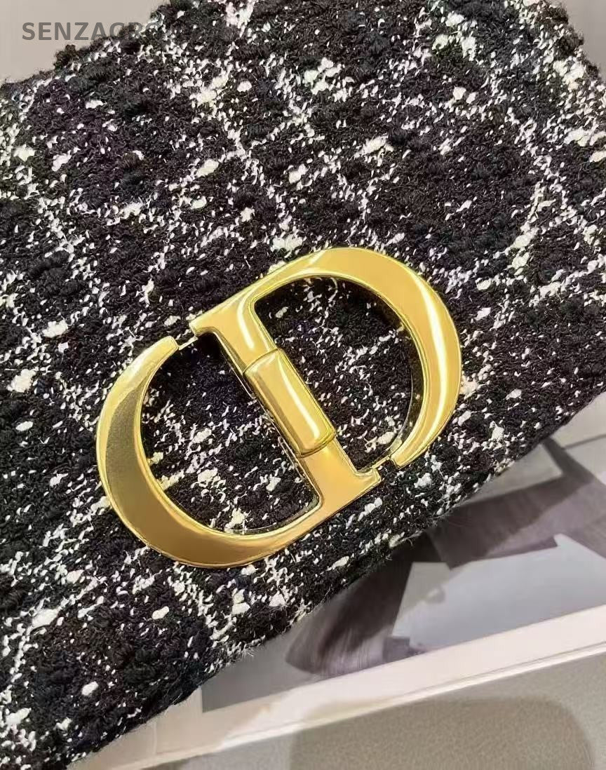 Christian Dior Caro Wicker check pattern Chain Shoulder bag Almost Brand NEW