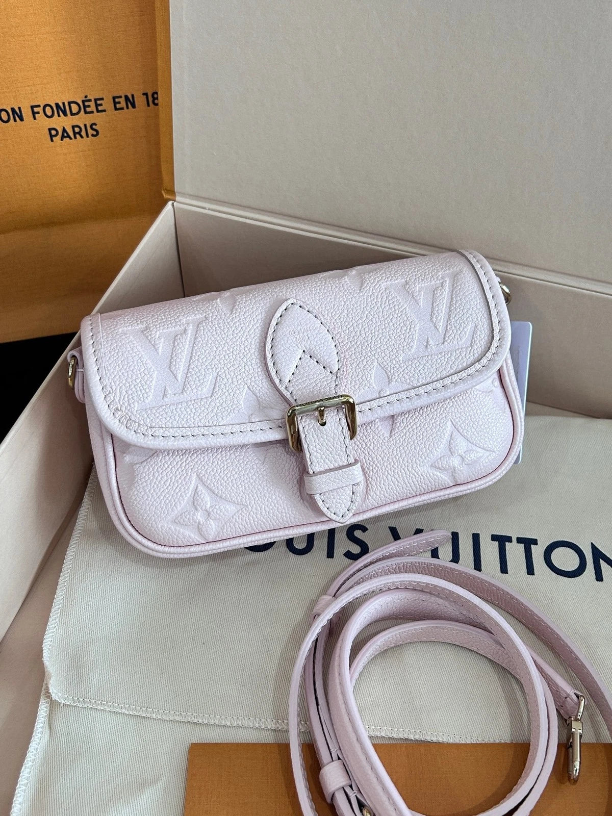 Louis Vuitton Pink Mini Baguette Shoulder Bag For Women
