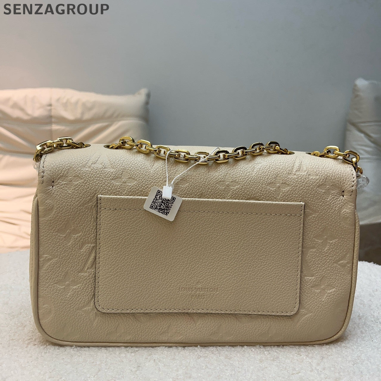 Louis Vuitton Monogram Messenger Bag with Silver Chain Strap - Women's Classic