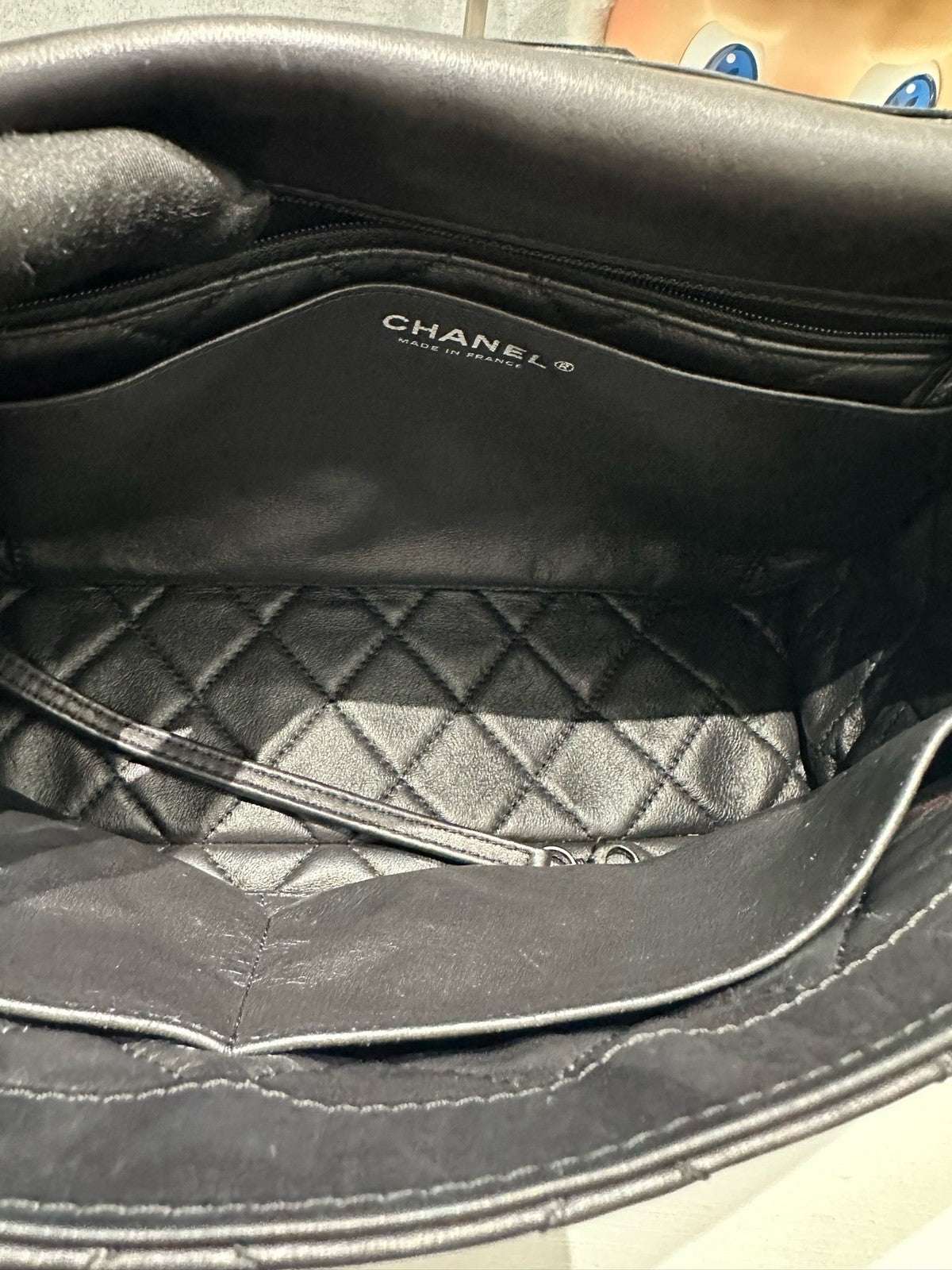 Chanel Classic Black Quilted Chain Shoulder Bag with Silver Hardware