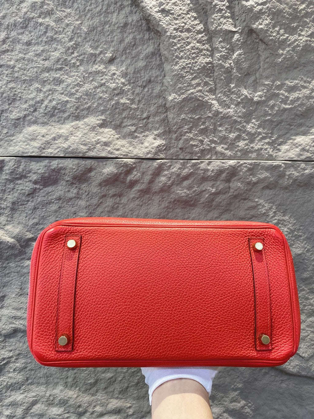 Hermes Birkin 30 Rouge Tomate Togo Leather Gold Hardware Top Handle Bag