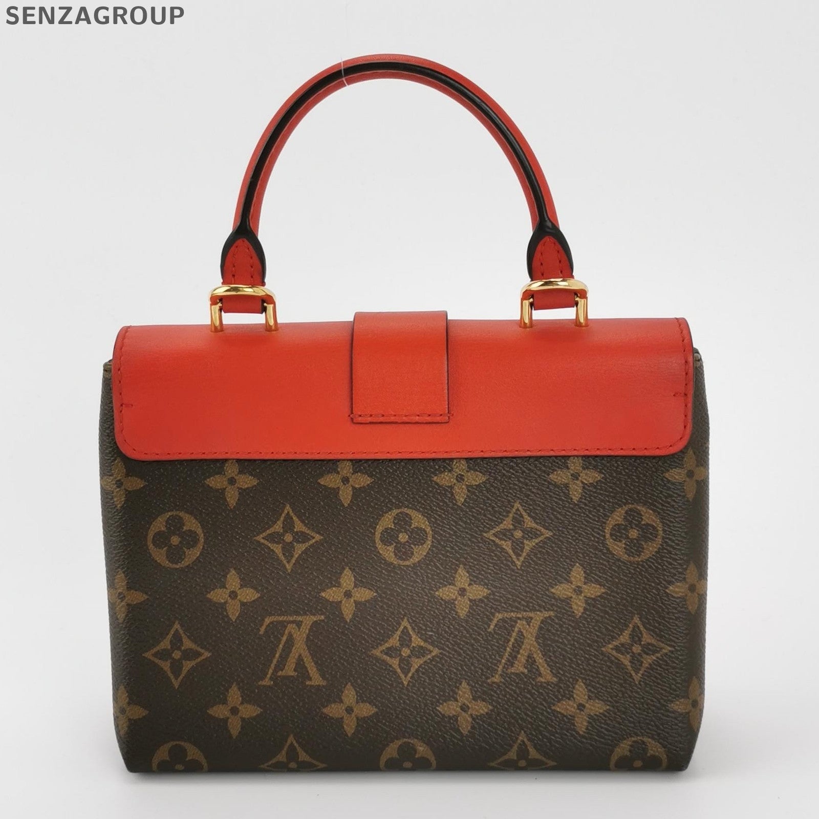 Louis Vuitton Locky BB Monogram Handbag Brown Red Women's Classic