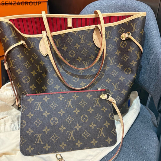 Louis Vuitton Neverfull MM Monogram Tote Bag Classic Women's Shoulder Bag