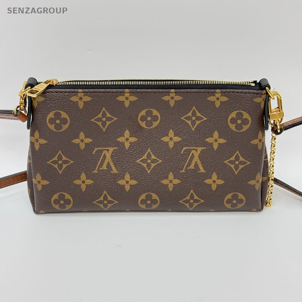#1 - SJ0001  Louis Vuitton Pallas Clutch Brown Canvas