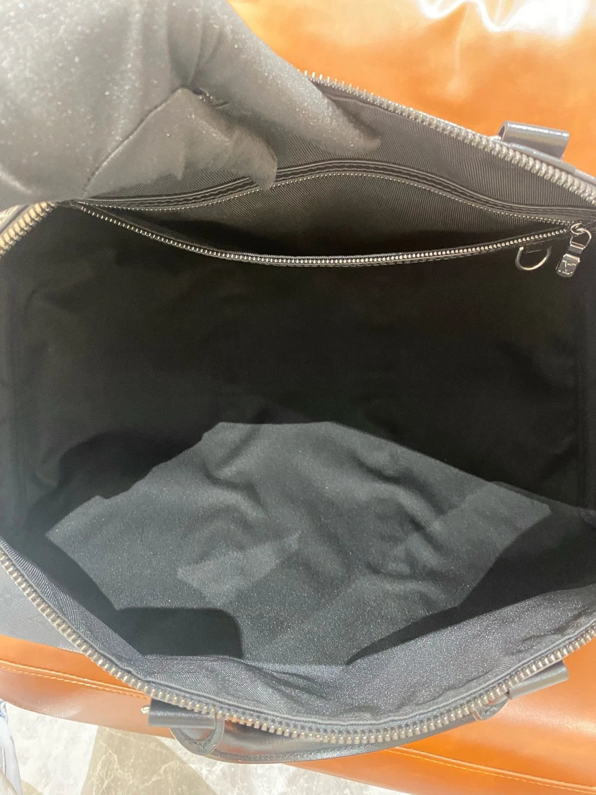 Louis Vuitton Keep all Monogram Canvas Black Silver Top Handle Shoulder Bag