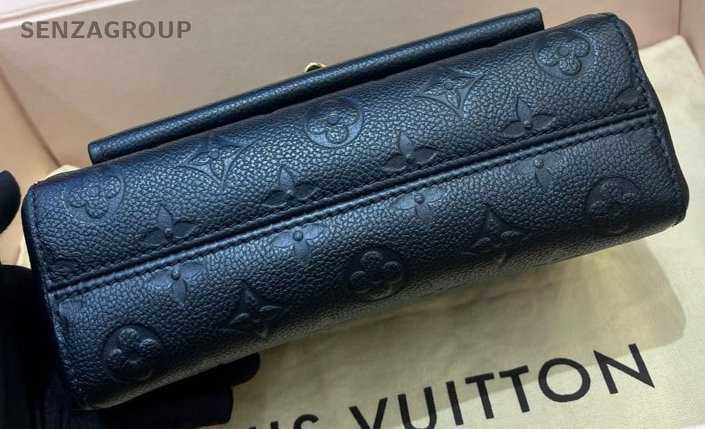 Louis Vuitton Vavin BB Calfskin Chain Shoulder Bag Black Gold Women Classic