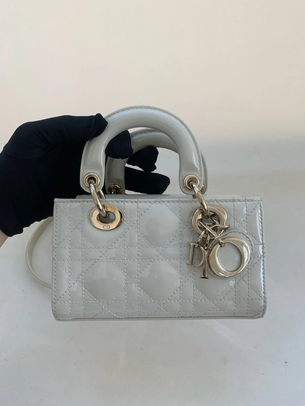 Dior Lady Dior Leather Top Handle Excellent