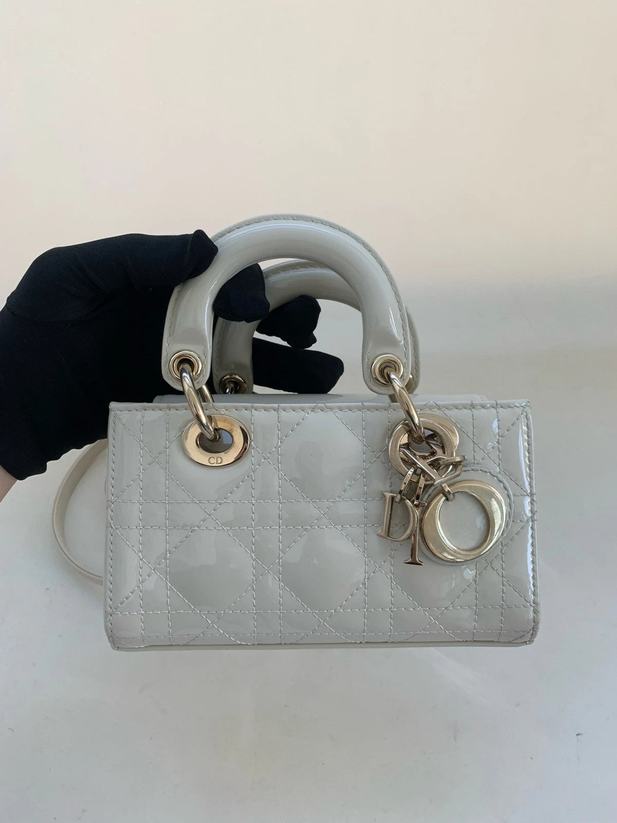 Dior Lady Dior Leather Top Handle Excellent