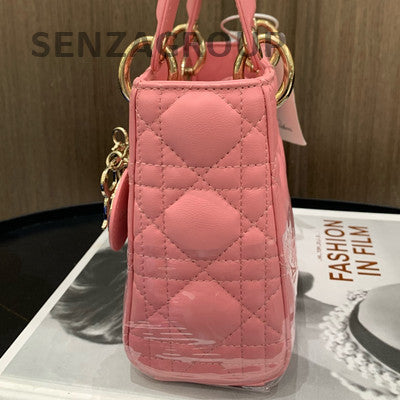 Dior Lady Dior Cannage Chain Bag Pink Gold - Classic Women's Fashion