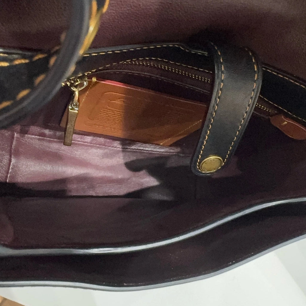 Coach Genuine Leather Camellia Limited Saddle Shoulder Crossbody Bag For Women