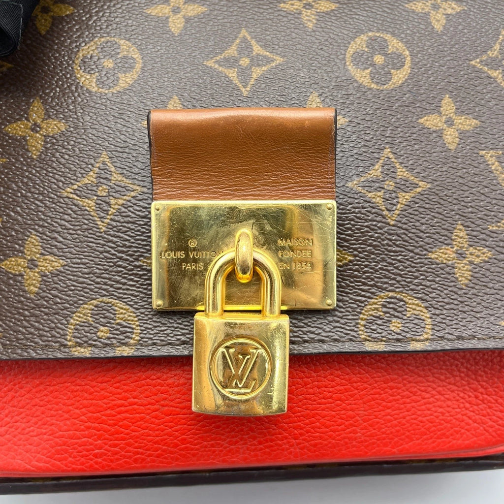 Louis Vuitton Red Lock Messenger Bag For Women