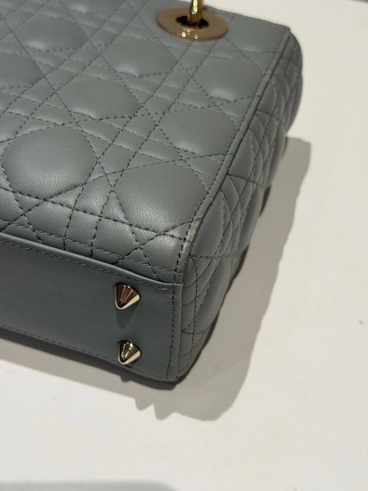 Christian Dior Lady Dior 2Ways Top Handle Bag Crossbody Women Dior Cannage