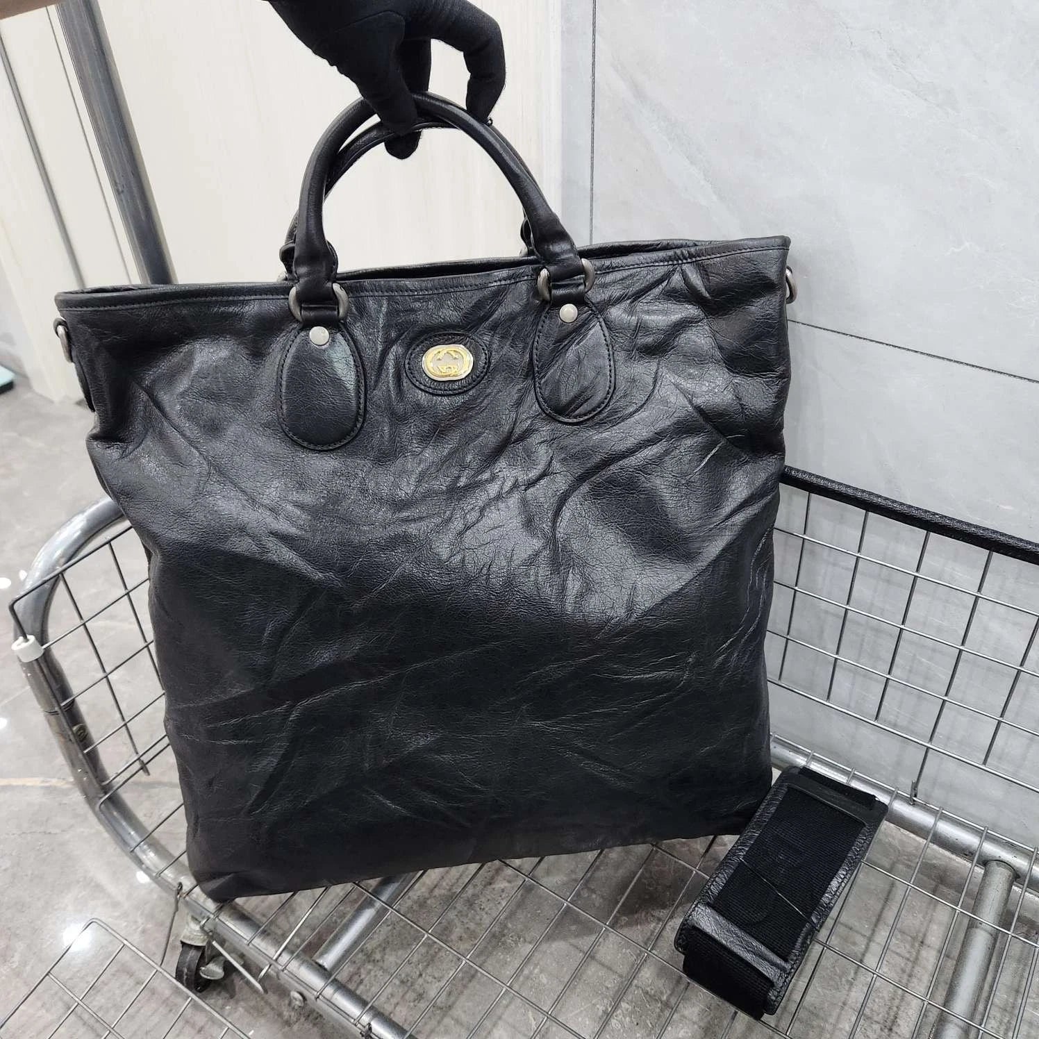 Gucci Black Tote Handbag Shoulder Crossbody For Women