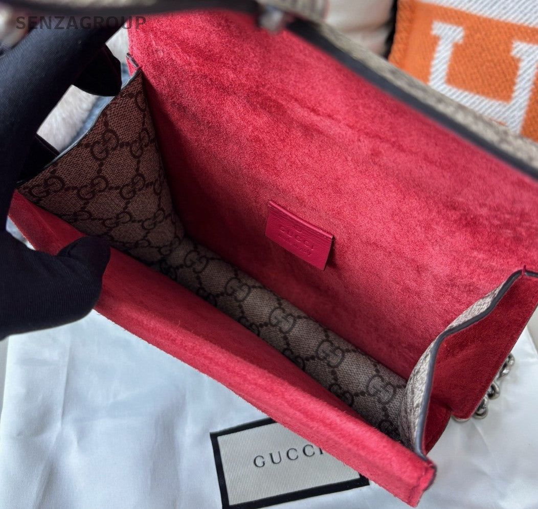Gucci GG Marmont Dionysus PM Shoulder Crossbody Bag Gray Women