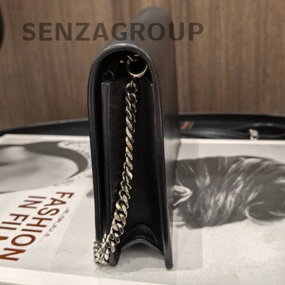 Saint Laurent Kate Black Silver Chain Shoulder Crossbody Bag Classic