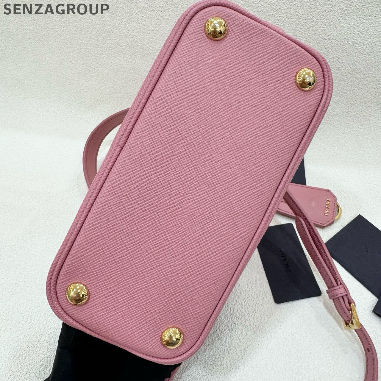 Prada Matinee Mini Shell Bag in Pink Gold - Women's Shoulder Handbag