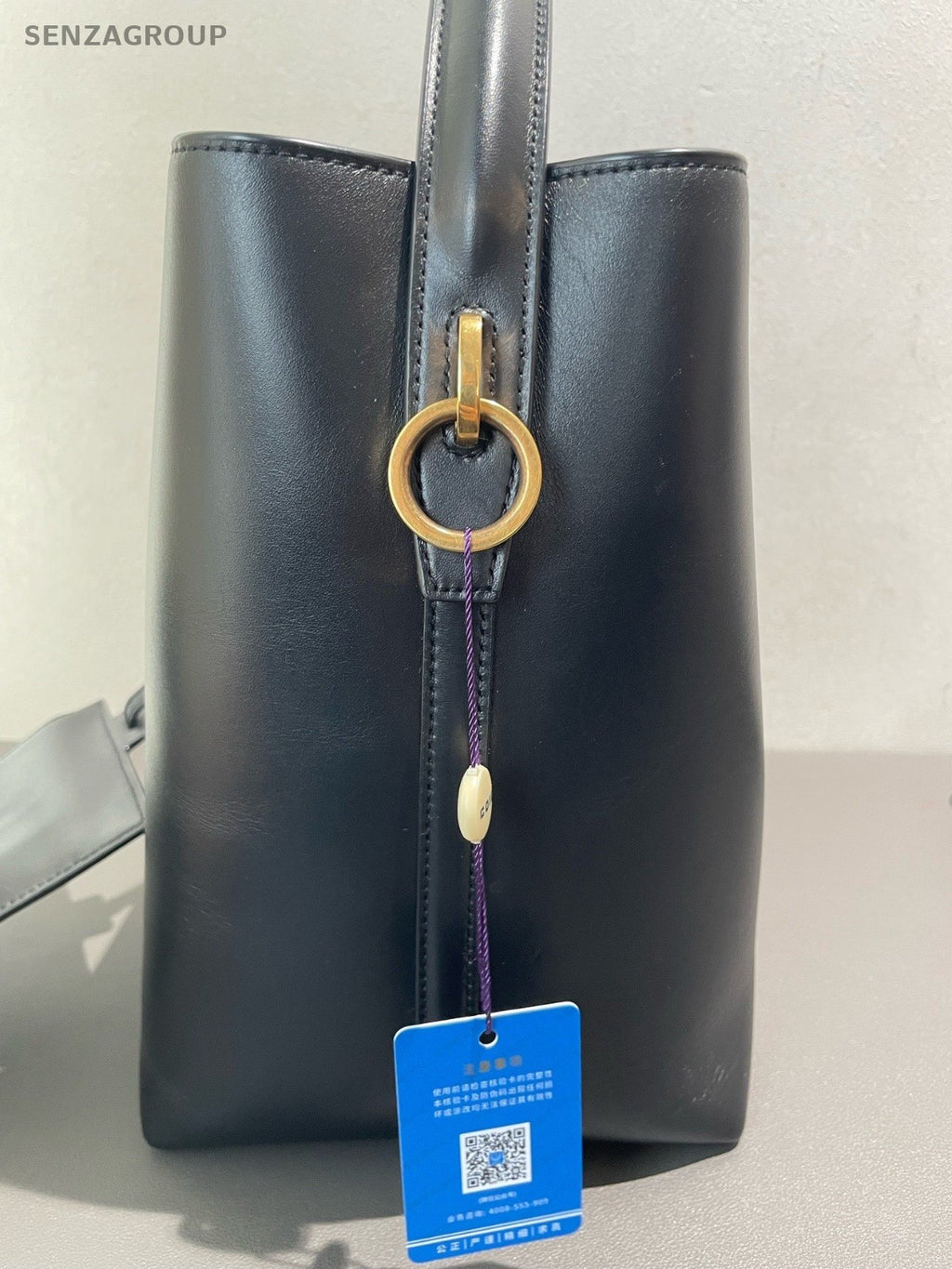 Saint Laurent LE37 GM Bucket Handbag Crossbody Black Gold Women Classic Designer
