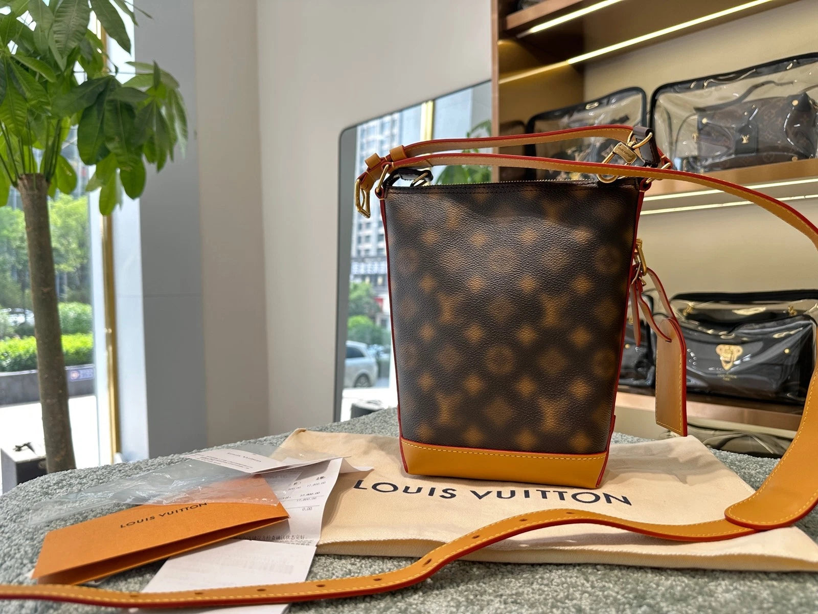 Louis Vuitton Monogram Canvas Leather Cruiser Shoulder Handbag For Women