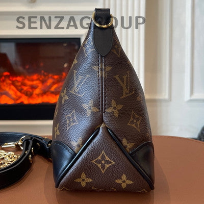 Louis Vuitton Boulogne Monogram Chain Shoulder Crossbody Bag Brown Gold