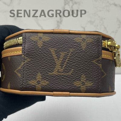 Louis Vuitton Monogram Mini Boite Chapeau Shoulder Bag Brown Gold
