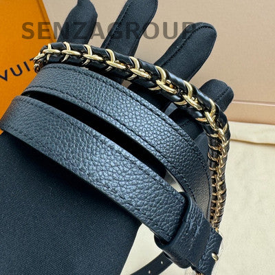 Louis Vuitton OnTheGo Black Leather Tote Shoulder Bag Women's Classic