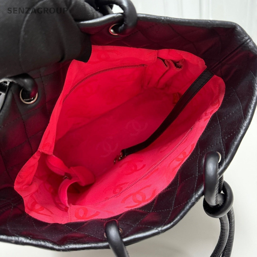 CHANEL So Black Cambon small size tote Shoulder bag