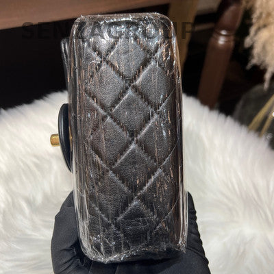 Chanel Classic Flap Black Gold Quilted Chain Shoulder Bag