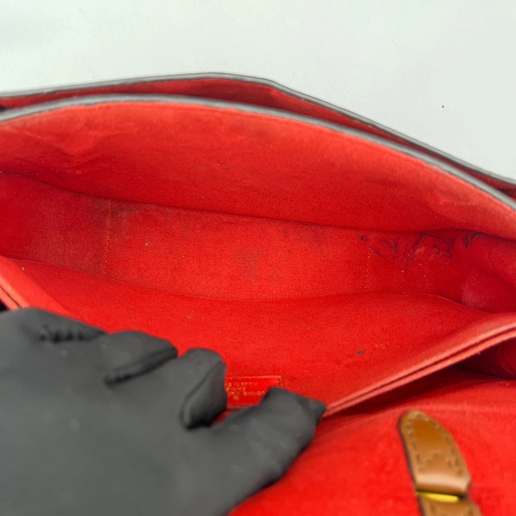 Louis Vuitton Red Lock Messenger Bag For Women