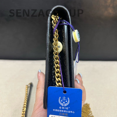 Saint Laurent YSL Kate Small Black Gold Tassel Chain Shoulder Bag